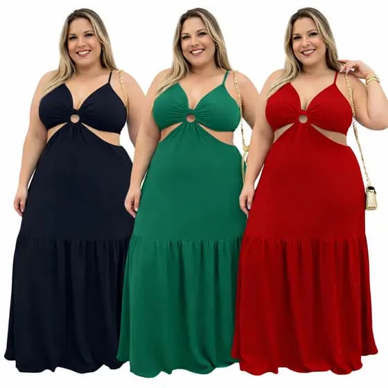 vestido longo de argola decotado duna premium ideal para festas lovi ideal para praia