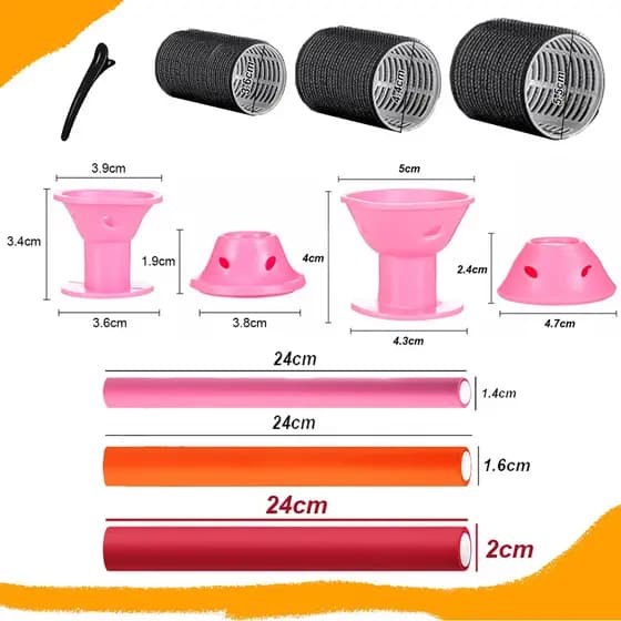 Faixa de cabelo para cachos sem calor, modelador de cabelo sem calor, rolos para dormir em cachos durante a noite