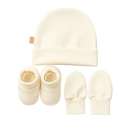 Kit Maternidade Recém Nascido 100% Algodão Antialérgico Touca Luva Sapatinho RN Menino Menina
