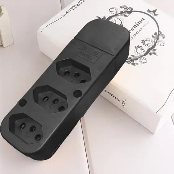 Tomada Tripla 3 Pinos 10A/250V - 2200W (Padrão NBR) Benjamim 1UN 3UN 5UN UNIFY