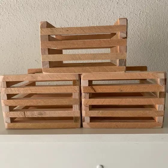 2 unidades Cachepots de Madeira Quadrado 15x15x10 pra orquídeas e plantas em geral