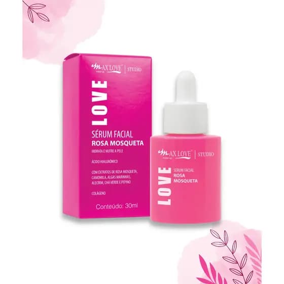 Sérum Facial Rosa Mosqueta Max Love 30ml - Hidratação, Nutrição e Regeneração da Pele