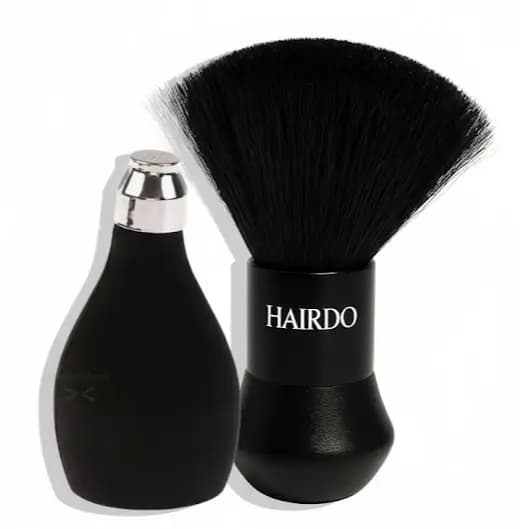 Kit Espanador Bolinha + Talqueira profissional Barbeiro Cabelereiro
