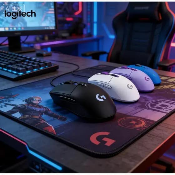 Mouse sem fio portátil de três botões G304 2.4 GHz 200-12000DPI 400IPS com bateria AA leve