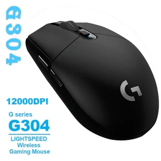 Mouse sem fio de três botões 12.000DPI G304 2.4G 400IPS com bateria doméstica diária sem Driver