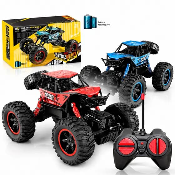 Carrinho Controle Remoto Off Road 4x4 Rally Brinquedo Recarregável Monster Truck