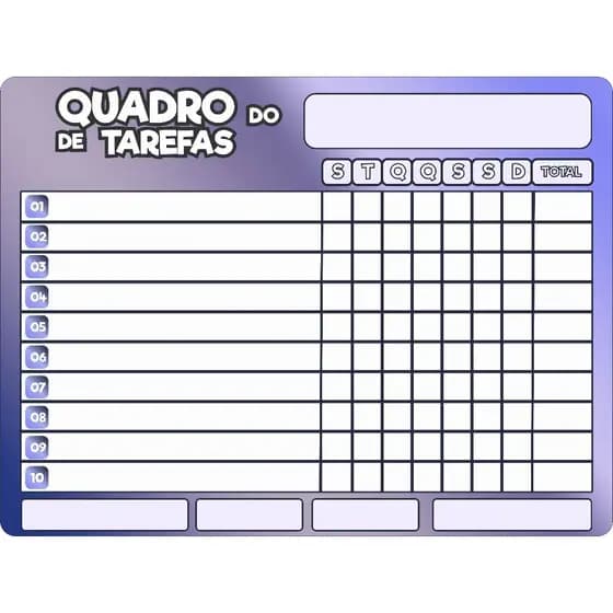 Painel Magnético Quadro Tarefas Apagavél Super Nanny -Aprendendo e Divertindo