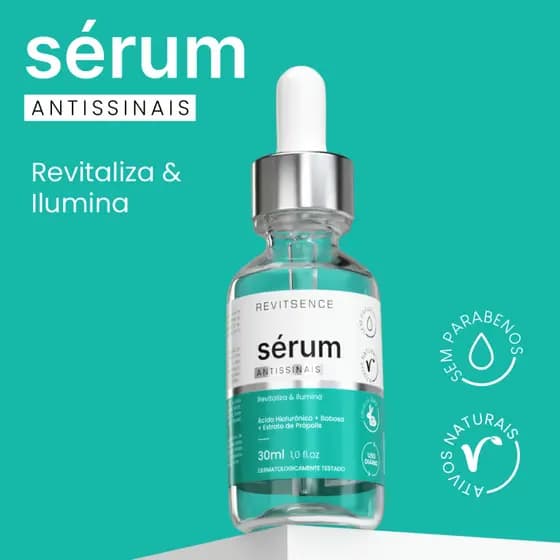 Sérum Facial antissinais Ácido Hialurônico + Aloe Vera 30ml