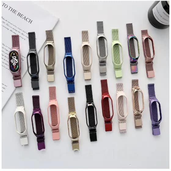 Pulseira Milanese De Metal Em Aço Inoxidável Para Xiaomi Mi Band 3/4/5/6/7 DK store