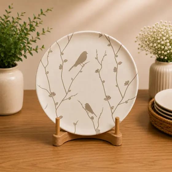 Prato de Sobremesa em Cerâmica Premium Porto Brasil P/ Parede Decoração e Presente