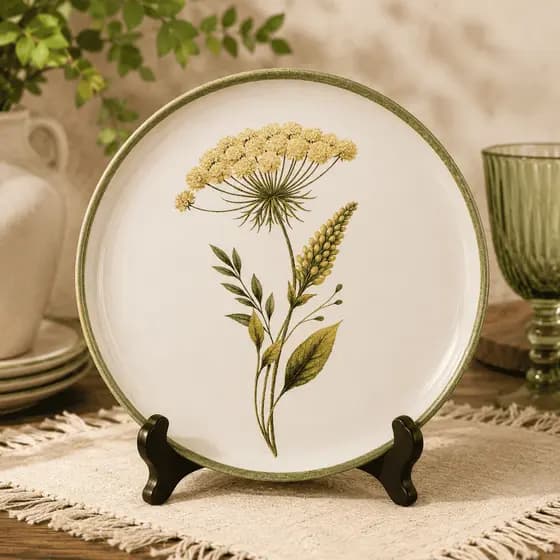 Prato de Sobremesa Rainha Decorativo Porto Brasil P/ Cozinha Mesa Posta Decoração e Presente