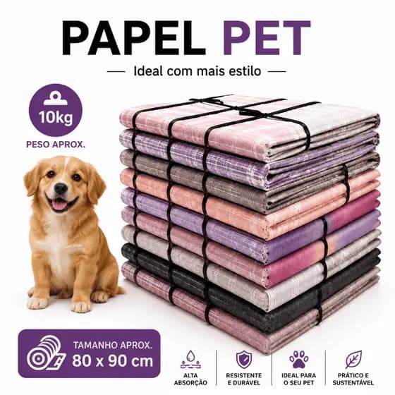 Papel Jornal Grande Para PET 10Kg Premium