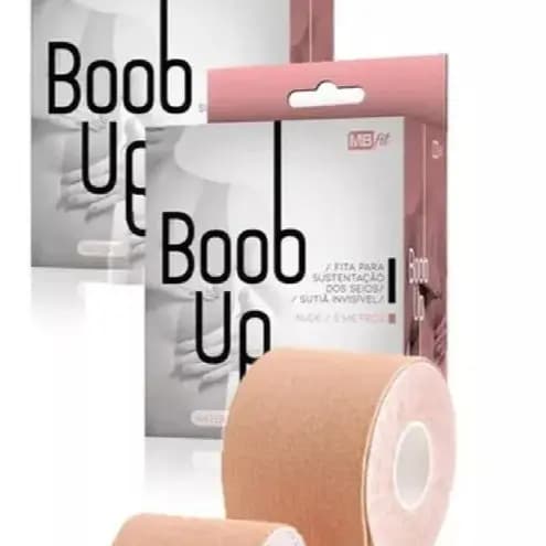 KIT 5 Sutiã Adesivo Fita Boob Up Rolo com 5 metros Invisível Fit 3D A Prova d'Agua Resistente ao Suor