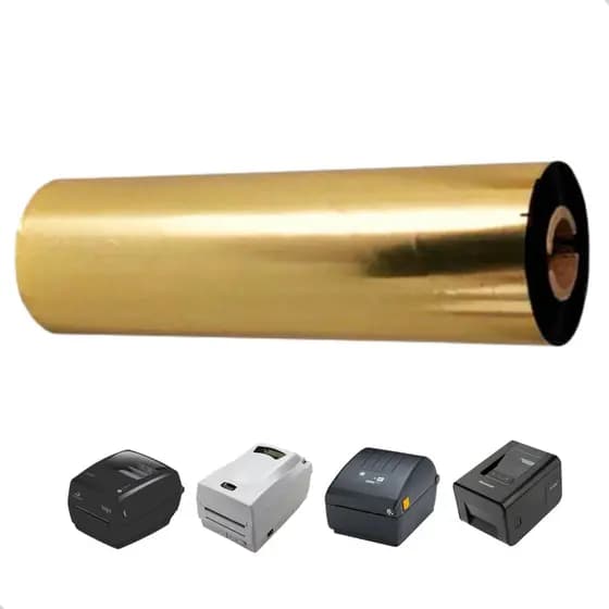 Ribbon Misto 110X74 Preto K115 Mastercorp p/ Impressora Térmica Etiqueta Bopp Couche Zebra Argox Elgin