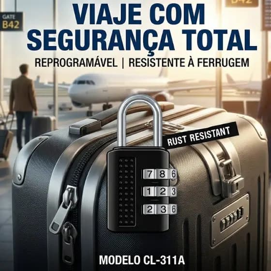 Cadeado Com Segredo 22mm 3 Números De Combinação Modificável Com Senha Código Armário Academia Mochila