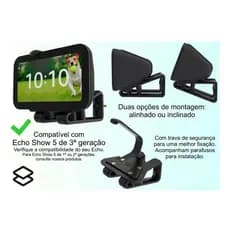Suporte De Parede Drywall Compatível Com Alexa Echo Show 5