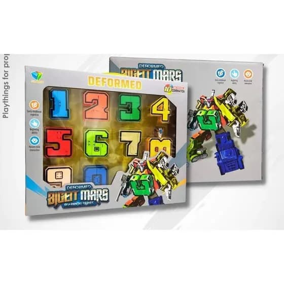 Brinquedo Super Transformers número em robo