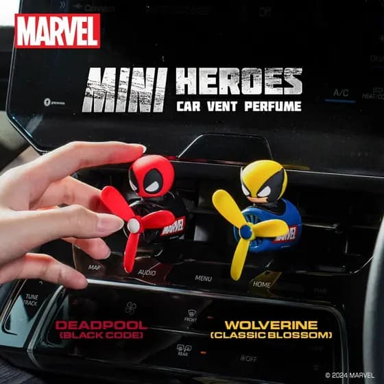 Ambientador De Carro Piloto Homem-Aranha Pikachu Doraemon Saída De Ar Hélice Perfume Série Marvel De Ventilação