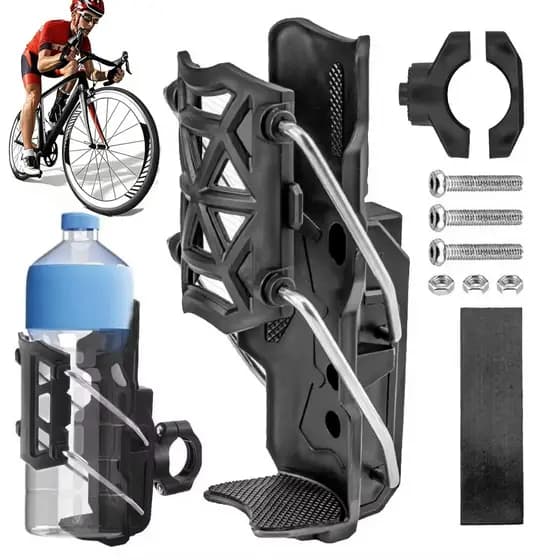 Suporte Ajustável Garrafa Porta Copo Clipe Rápido para Motos Bicicletas Bike