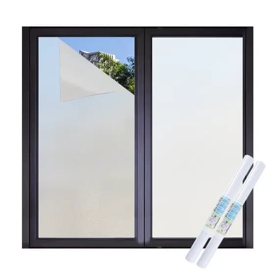 Película Fosca para Vidro 1m/2m/3m X 60cm - Proteção de Privacidade, Transparente mas Não Visível
