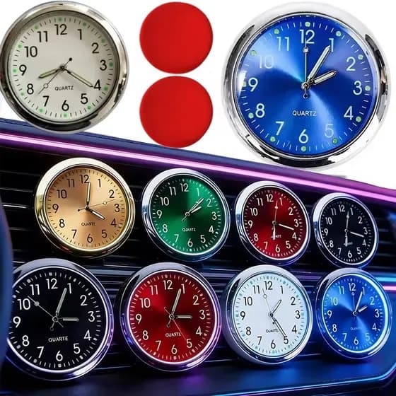 Relógio De Carro Luminoso Automóveis Interno Stick-On Mini Digital Mecânica Relógios De Quartzo Ornamento Automático Ace