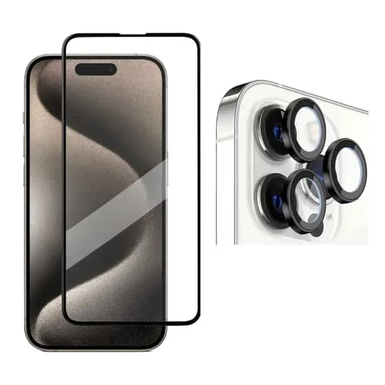 Pelicula Vidro 3D Para Iphone 15 Pro Max + Película Câmera