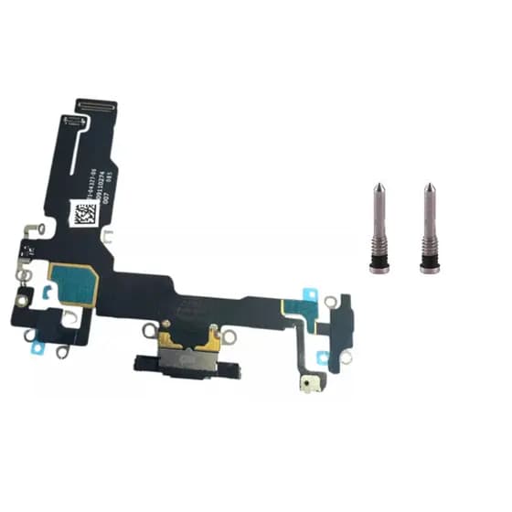 Conector Flex Dock De Carga Microfone Para iPhone 15 + 2 Parafusos