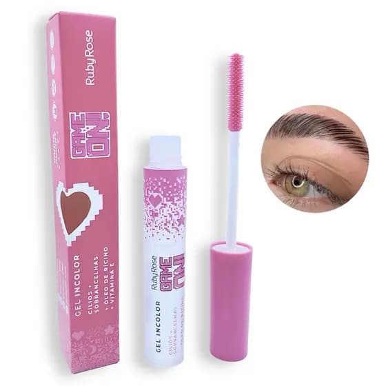 Gel para Sobrancelhas e Cilios Incolor Ruby Rose Game On