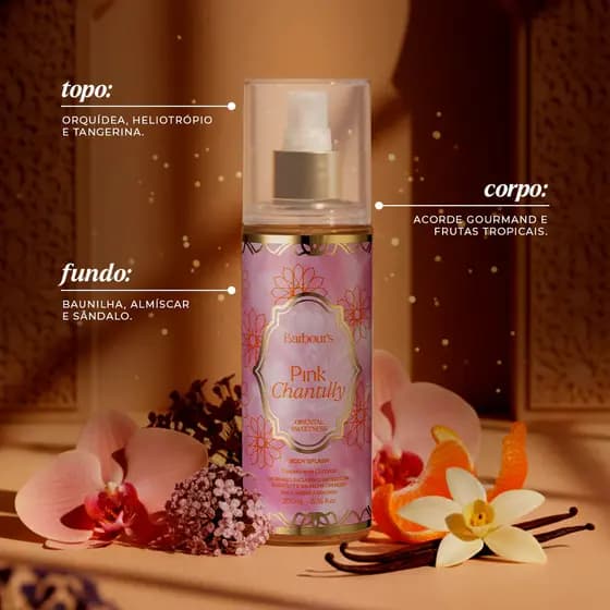 Body Splash Pink Chantilly Colônia 200ml