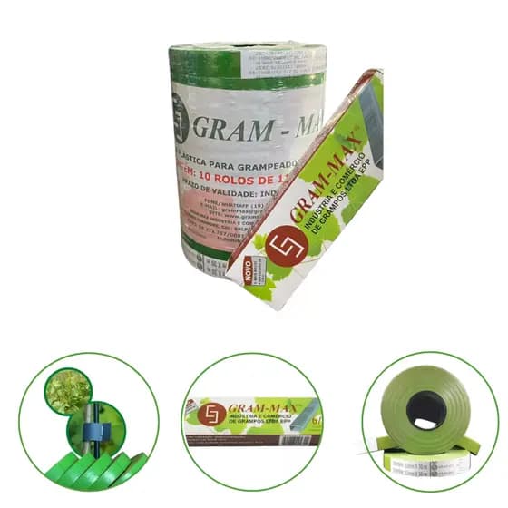 Kit Fita Grampeador Gram Max E Grampos Alceador 1 Unidade
