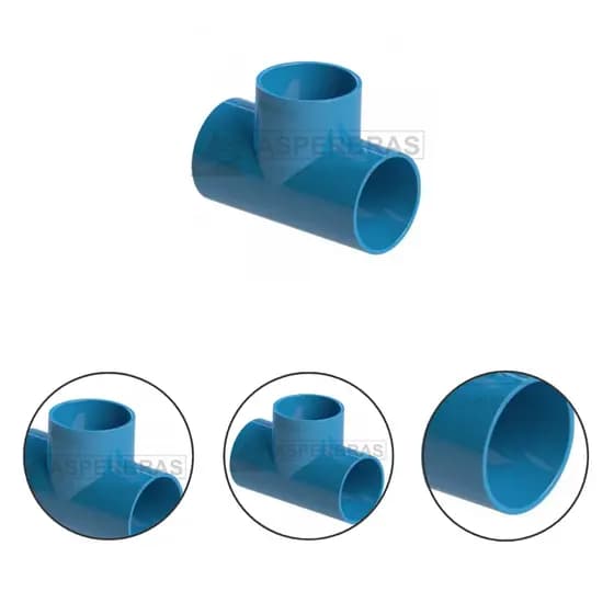 Te Conexão Soldável 75 x 75 Azul Asperbras