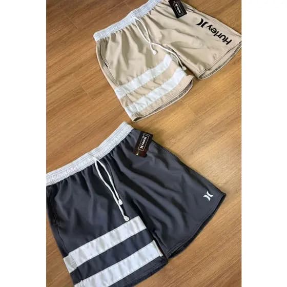 Kit 2 Short Masculino Tectel Elastano Surf Passeio Praia Corrida Ar livre