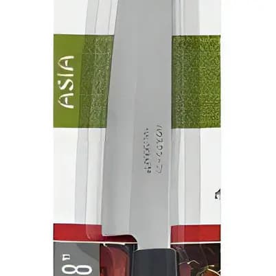 Faca Peixe 33 Cm Aço Inox Cabo Madeira Sushi Sashimi Salmão Samurai