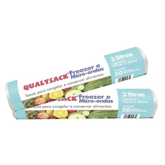 Sacos Para Freezer Geladeira Microondas 3l 50 Und Qualysack