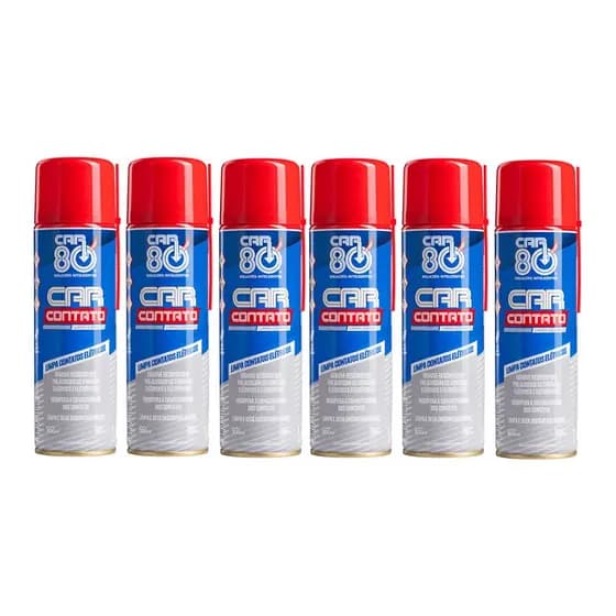 6 Unidades Limpa Contato Elétrico Eletrônico Spray Uso Geral Car80 300ml