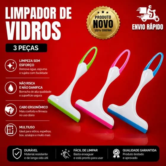 Kit 3 2 e 1 Unidade Rodo de Pia para Cozinha Limpa Janela Seca Vidro Utensílios de Cozinha