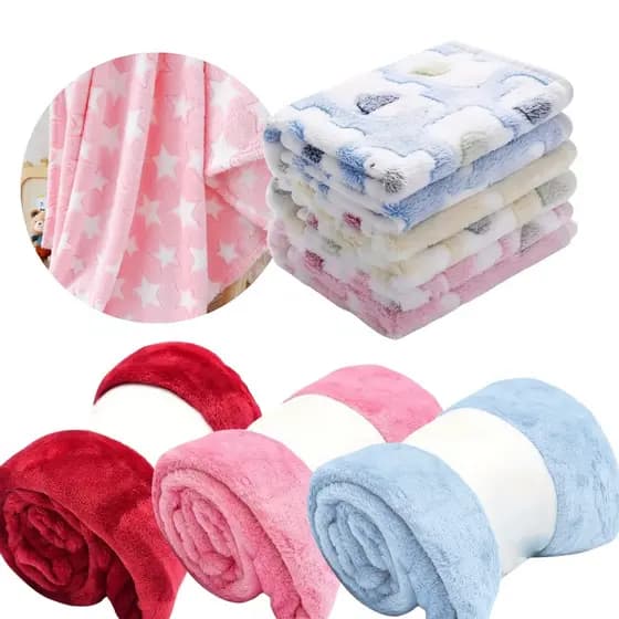 Kit 2 Peças Manta Infantil Soft Microfibra Bebe Estampado Menino/Menina