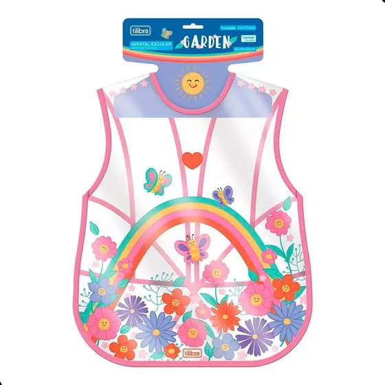 Avental Infantil Escolar 42x32 Grande Garden Menina e Menino
