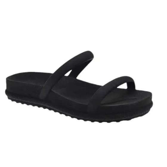 Sandália Feminina Papete 2 Tiras Injetado Confortável Macia Moderna Elegante Estilosa Chinelo