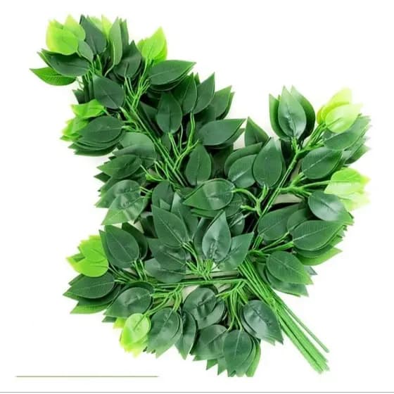 Kit 20 Folhas de Ficus de Silicone para Decoração muro ingles jardim vertical Folha Artificial
