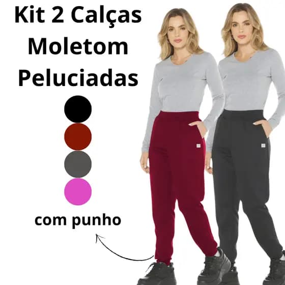 KIT 2 CALÇA FEMININA WX COM PUNHO 271475-K2