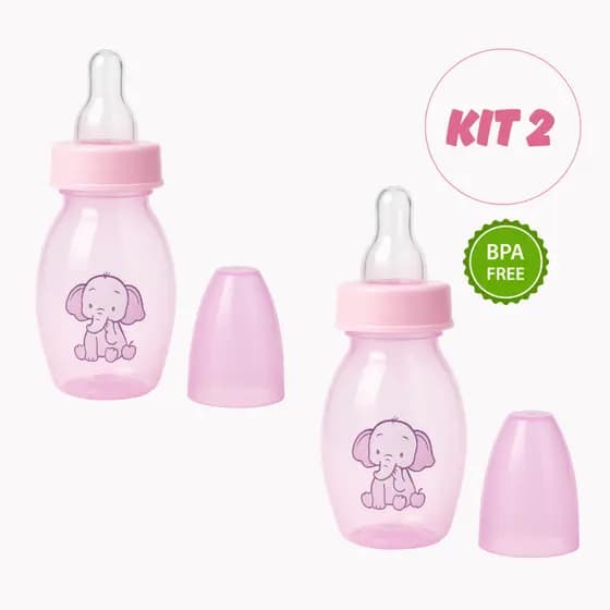 2 Mini Chuquinhas Para Bebê 60ml - Mamadeira Pequena