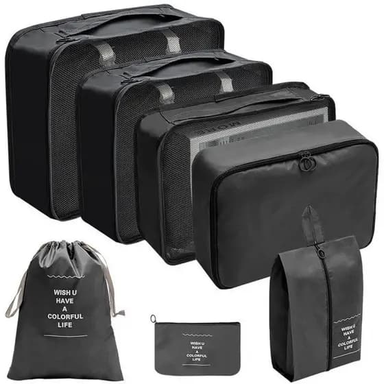 Kit 7/8 Peças Bolsa Organizadoras Para Mala