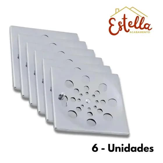 Ralo Tampa Grelha 10x10cm Abre e Fecha Quadrado – Aço Inox | Cozinha Banheiro Área Serviço
