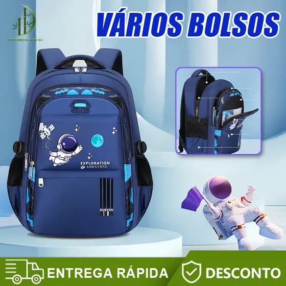 Mochila Escolar Infantil Reforçada Escolar,Grande Capacidade Para Estudantes, Mochila Unissex