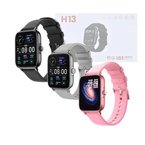 Relógio Inteligente Smartwatch Tela Infinita Digital 45mm Kapbom H13 (***DISPONÍVEL SOMENTE 15 ROSA)