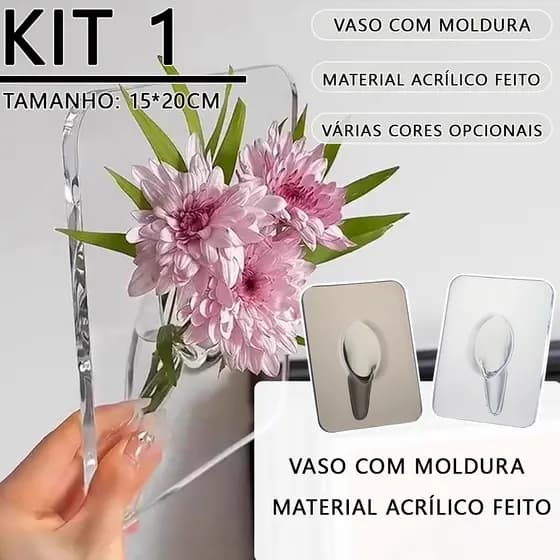 Vaso de acrílico transparente com enfeites criativos vaso hidropônico