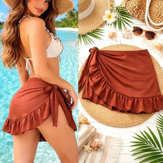 Saia Canga de praia Verão moda Estilosa Básica 2025