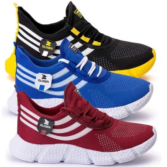 Kit 3 Tênis Masculino Casual Esportivo Corrida Caminhada Confortável Dia A Dia Em Promoção
