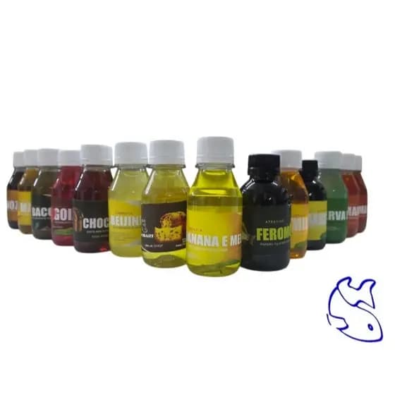 Essência Atrativo para Pesca 100ml - Marca Lambari Massas - Vários Sabores Aromas